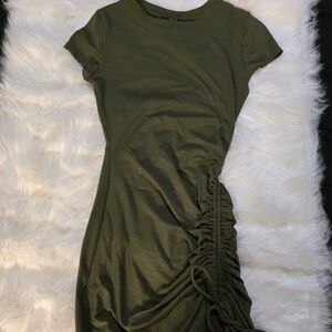 Windsor Women’s Green Body Con Ruched Side Mini Dress